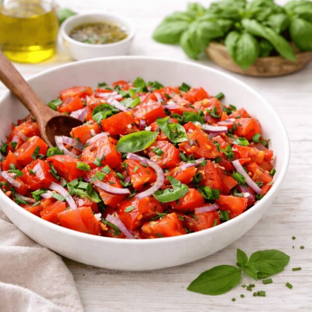 basilikum-tomatensalat