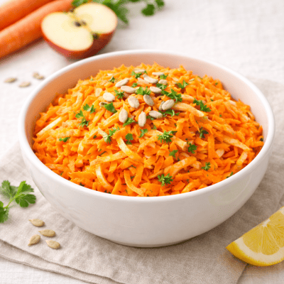 selbstgemachter möhren-apfel-salat