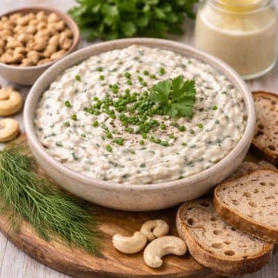 veganer quark selbstgemacht auf brot