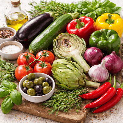 typisch mediterranes gemüse