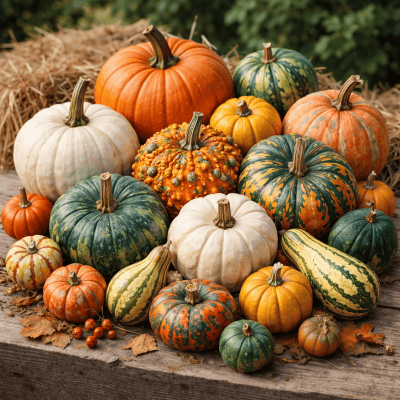 verschiedene kürbissorten