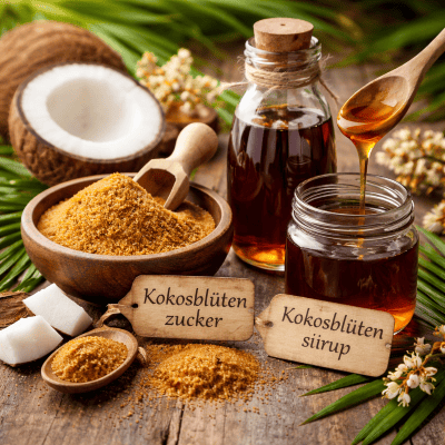 kokosblütenzucker und kokosblütensirup