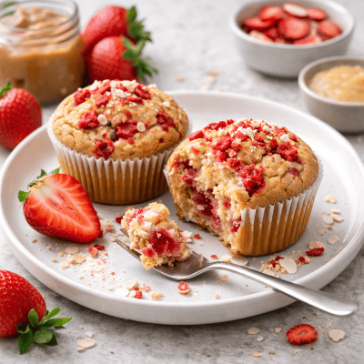 gesunde erdbeermuffins