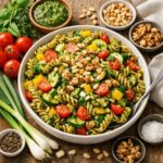 mediterraner nudelsalat - vegan, gesund und lecker!