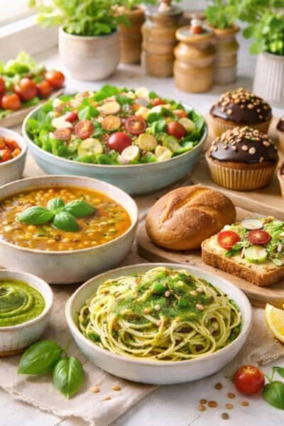 Basische Rezepte mit Salat, Suppe, Pasta und gesunden Snacks