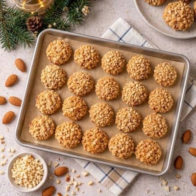 Frisch gebackene basische Weihnachtsplätzchen zum Selberbacken auf dem Backblech