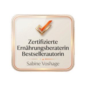 Zertifizierte Ernährungsberaterin und Bestsellerautorin Siegel von Sabine Voshage